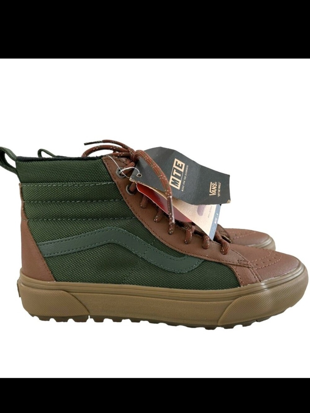 Brand New With Tags Vans SK8-HI MTE-1 Green/Gum Sneaker Men’s Size 8 Women’s 9.5